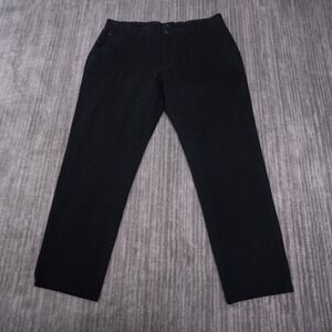 Good Man Brand Chino Pants Mens 36x34 Fit 35x27.5 Black Straight Leg Italy Made